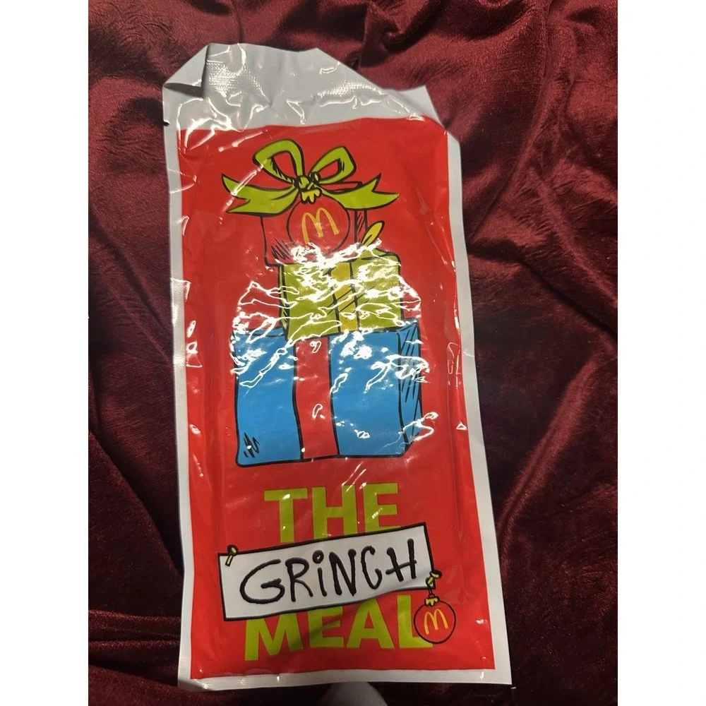 The Grinch Socks Open Salt Pack‎ Salt Bag &Happy Meal Box Set SEALED Socks